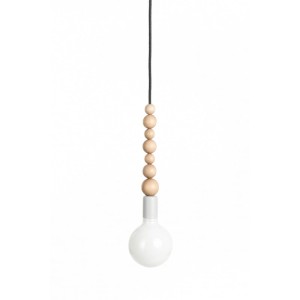 Loft Sfarer jasnoszara strukturalna lampa wisząca KOLOROWE KABLE