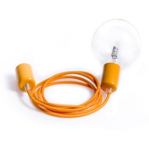 Loft metal line - 02 karaibski grejpfrut lampa wisząca KOLOROWE KABLE