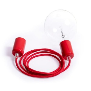 Loft metal line - 04 czerwone chilli lampa wisząca KOLOROWE KABLE