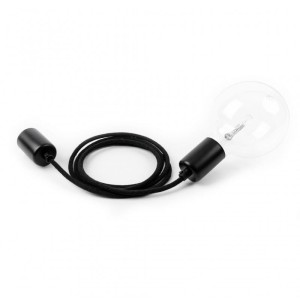 Loft metal line - B04 węgiel kamienny lampa wisząca KOLOROWE KABLE