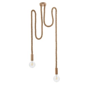 Loft Multi Eco Line B X2 podwójna lampa wisząca z liną konopną KOLOROWE KABLE
