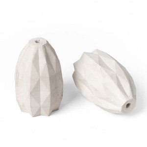 Oprawka betonowa typ C E27 Kolorowe Kable - bielona