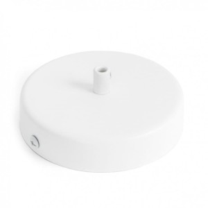 Duża metalowa osłonka sufitowa lakierowana w kolorze białym strukturalnym - jednokablowa Kolorowe Kable