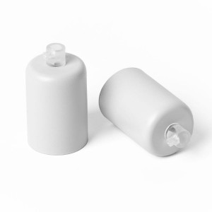 Metalowa osłonka sufitowa lakierowana w kolorze jasnoszarym strukturalnym Kolorowe Kable