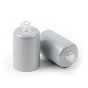 Metalowa osłonka sufitowa lakierowana w kolorze szarym strukturalnym Kolorowe Kable