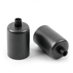 Metalowa osłonka sufitowa lakierowana w kolorze perłowo-antracytowym strukturalnym Kolorowe Kable