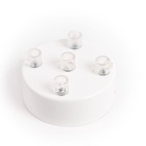 Metalowa osłonka sufitowa lakierowana w kolorze białym - pięciokablowa Kolorowe Kable