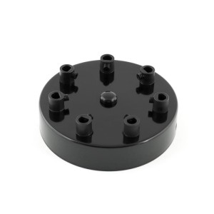 Metalowa osłonka sufitowa, maskownica sufitowa lakierowana w kolorze czarnym strukturalnym - siedmiokablowa Kolorowe Kable