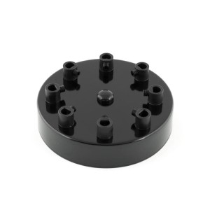 Metalowa osłonka sufitowa, maskownica sufitowa lakierowana w kolorze czarnym strukturalnym - ośmiokablowa Kolorowe Kable