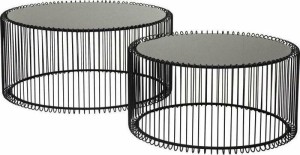 Kare Zestaw Stolików Kawowych Wire Czarny