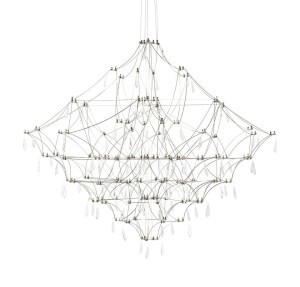 Lampa wisząca CONSTELATION 120 LED, stal szczotkowana – Moosee