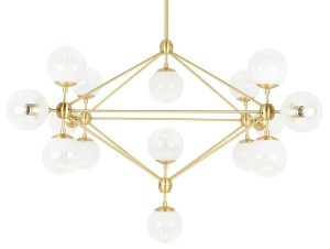 Lampa wisząca PLANETARIO 15 GOLD złota klosze szronione – Moosee