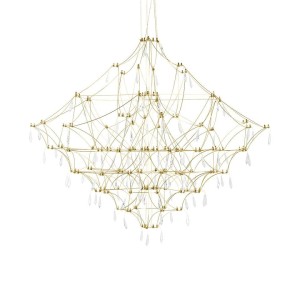 Lampa wisząca CONSTELATION 100 GOLD LED, stal szczotkowana – Moosee