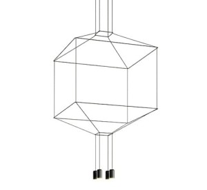 Lampa wisząca FLUSSO 4 czarna – Moosee