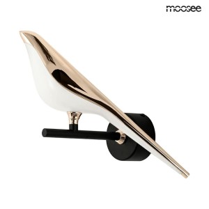Moosee Lampa Ścienna Bird Złota
