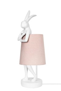 Kare Lampa Stołowa Rabbit 68 Cm Biała  / Róźowa