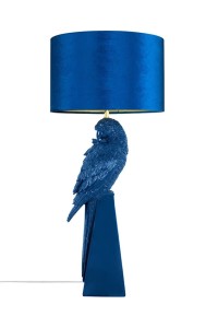 Kare Lampa Stołowa Parrot 84 Cm Niebieska