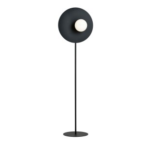 Lampa podłogowa Oslo Lp czarny / klosz biały 1x E14 - Emibig