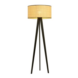 Lampa podłogowa Aston czarny / klosz brązowy 1x E27 - Emibig