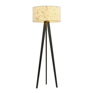 Lampa podłogowa Aston czarny / klosz brązowy 1x E27 - Emibig