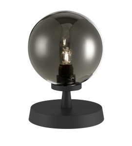 Lampa Stołowa Esben Touch Table Lamp Matt Black With Smoked Glass