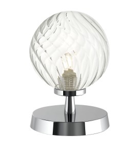 Lampa Stołowa Esben Touch Table Lamp Polished Chrome With Twisted Glass