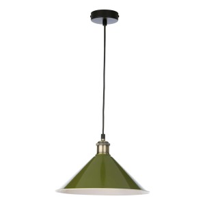 Lampa wisząca Kinsley Easy Fit Metal Shade Gloss Green 30cm