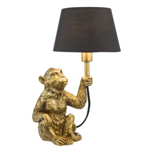 Lampa stołowa Zira Monkey Table Lamp Gold With Shade