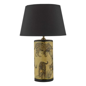 Lampa Srołowa Eliza Table Lamp Leopard Motif In Gold Base Only