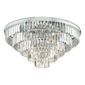 Lampa sufitowa Eulalia 12 Light Flush Polished Chrome Crystal