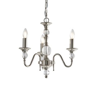 Lampa wisząca Interiors LX124P3N Stal/Szkło Kryształowe