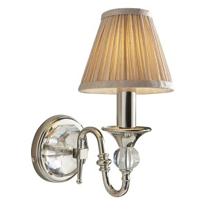 Lampa ścienna Interiors 63596 Stal/Tkanina/Szkło Kryształowe