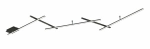 Lampa sufitowa Indira czarny LED zintegrowany 674610532 - Trio