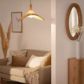 Lampa Wisząca Boho Kapelusz z Bambusa Abruzzo Isabella 40cm E27-światło.jpg