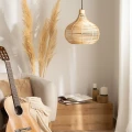 Lampa Wisząca Boho z Rattanu Abruzzo Lidia 37cm E270salon.jpg