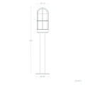 Lampa Ogrodowa Zewnętrzna Słupek 60cm ze Stali Nierdzewnej IP44 Abruzzo Marco E27-wymiary.jpg