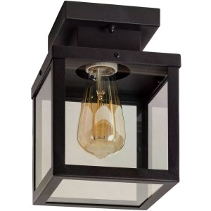 Kinkiet Sufitowy zewnętrzny Czarny Klasyczny IP44 Abruzzo Pietro E27 22cm