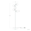 Lampa Podłogowa Czarna Kule Abruzzo Valle 5xE27-wymiary.jpg