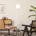 Lampa Wisząca Złota Kula Mleczna Abruzzo Rossi E27-room.jpg