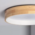 Plafon LED 30W Okrągły 57cm Drewaniany CCT Abruzzo Vero-closeup.jpg