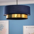 Lampa Wisząca Navy z Tkaniny 40cm Abruzzo Tesutto E27-closeup.jpg