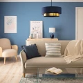 Lampa Wisząca Navy z Tkaniny 40cm Abruzzo Tesutto E27-salon.jpg