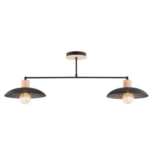 Lampa wisząca Kobe czarny 2x E27 - Emibig