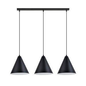 Lampa wisząca Rebel czarny,biały 3x E27 - Emibig