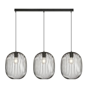 Lampa wisząca Onyx czarny / klosz black 3x E27 - Emibig