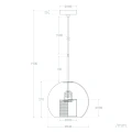 Lampa Wisząca Złota Szklana Abruzzo Nobile E27-wymiary.jpg