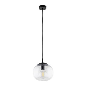 Lampa wisząca Vibe Transparent Czarny 1x E27 - TK Lighting