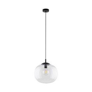 Lampa wisząca Vibe Transparent Czarny 1x E27 - TK Lighting