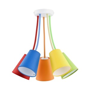 Lampa sufitowa Wire Colour Mix 5x E27 - TK Lighting