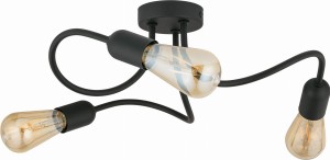 Lampa sufitowa Wave Black 3x E27 - TK Lighting